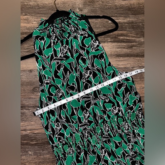 A New Day Black and Green Floral Sleeveless Halter Neck Dress Size XXL - Picture 11 of 13